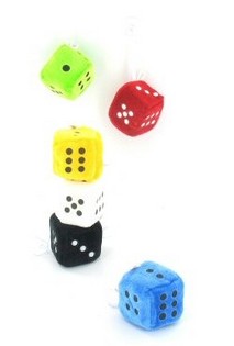 Dadi Żgħar tal-Plush b'Suction Cup (24 pz.)