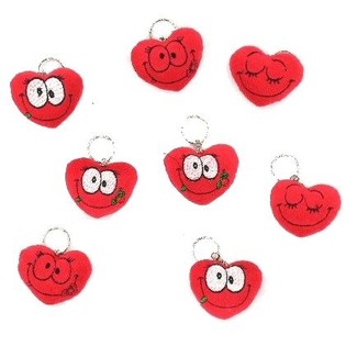 KEYCHAINS QALB TAL-PLUSH (6 biċċiet)
