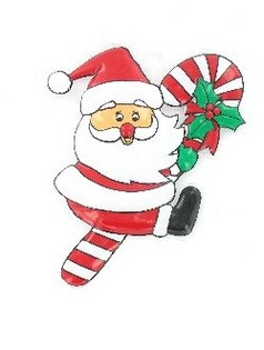 Tabella Dekorattiva - Santa Claus fuq l-Iskorfina tal-Ħelu (6 biċċa)
