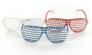 Nuċċalijiet Shutter Shades bil-Bling Bling (10 biċċiet)
