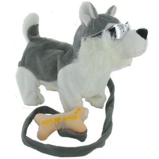 Kelb tal-Logħob li Jimxi b'Leash | Puppy Interattiv tal-Plaush