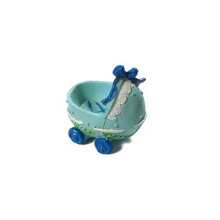 Cake Topper tat-Twelid - Baby Stroller - Blu (2 biċċiet)