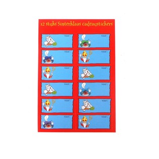 Stickers tar-Rigali Sinterklaas / San Nikola (24 pz) - Pakk ta' 12