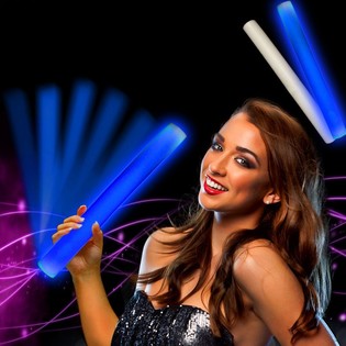 Bastun tal-Fowm LED Blu - Party Stick (24 biċċa)