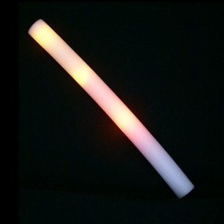 Bastun tal-Fowm LED Monokromu - Party Stick - Oranġjo (24 pz)
