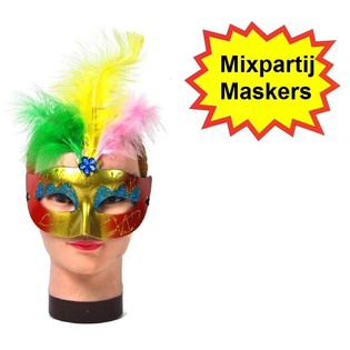 Sett imħallat ta' Maskri tal-Karnival u Venezjani (54 pz.)