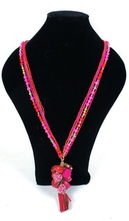 Ibiza Look Necklace Fuchsia (1 pc)
