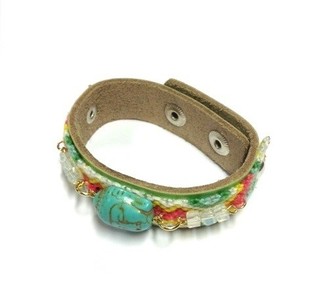 Ibiza Look Bracelet bil-Buddha Aħdar (1 pz)