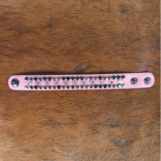Ibiza Brazuletta Roża bi Studs u Strass (1 pz)
