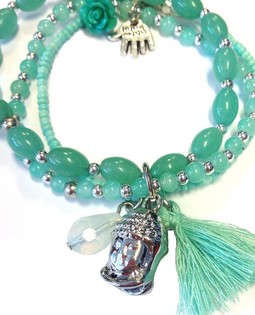 Brazuletta Stil Ibiza Mint Buddha (1 pz)
