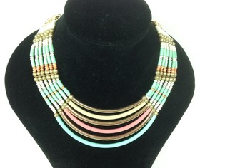 Kullana Lussuża Stil Ibiza Turquoise / Krema / Deheb (1 pz)