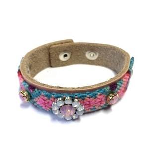 Bracelet tal-Lussu Fjura Roża (Stil Ibiza) - 1 biċċa