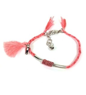 Bracelet mmaljat stil Ibiza roża (1 pz)