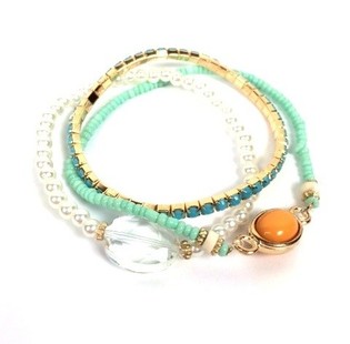 Bracelet Stil Ibiza bi 3 Saffi (1 pz)