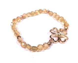 Ibiza Style Brazuletta Taupe Clover (1 pc)