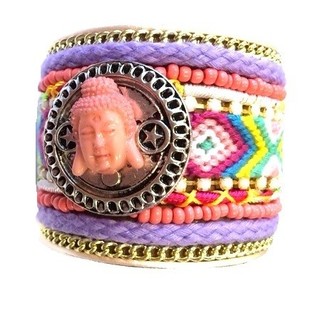 Brazuletta lussuża stil Ibiza Multicolor Buddha (1 biċċa)