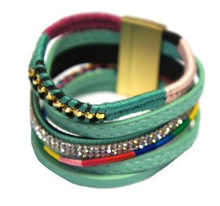 Bracelet stil Ibiza Turważ - 6 Saffi b'Sokk Magnetiku (1 biċċa)