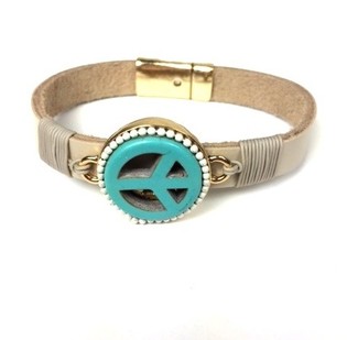 Brazzuletta Taupe/Krema Peace (Stil Ibiza)