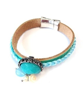 Brazzuletta Turquoise Stil Ibiza (pbiċċa waħda)