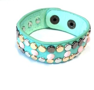 Brazzuletta lewn turquoise bil-studs (1 pz)