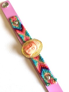 Brazuletta Lussuża Stil Ibiza Roża/Salamun Buddha (1 pz)