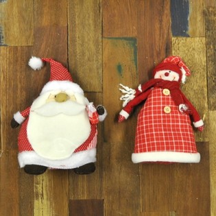 SANTA KLAWS U SNOWMAN TAL-PLUSH (4 biċċiet)