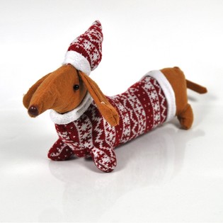 Dachshund tal-Milied tal-filpa (2 biċċiet)