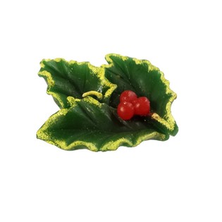 Xemgħa tal-Milied - Mudell tal-Werqa tal-Holly (5 biċċiet)