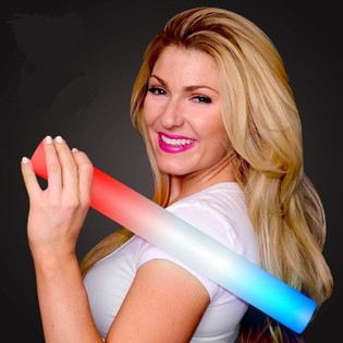 LED Foam Sticks - Multi Color Party Stick - Aħmar/Abjad/Blu (24pce)