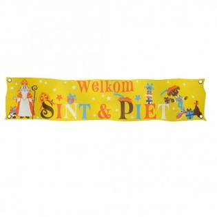 BANNER TA' MERĦBA SINTERKLAAS & PIET XXL 300 X 60 CM (7 biċċiet)