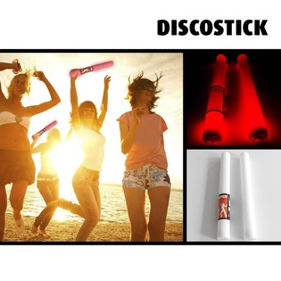 BASTUN TAL-FOWM LED KULUR WIEĦED - PARTY STICK - AĦMAR - 38.5 CM (19-il biċċ.)