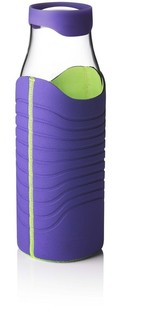 MENU - Karaffa tal-Ilma b'Disinn Uniku, Tap u Filtru tas-Silikon u Neoprene Jacket 1L 25cm (1 pz.)