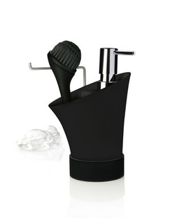 NUANCE - Sett Organizzatur tas-Sink b'Pompa tas-Sapun u Pinzell tal-Ħasil (Sett standard)