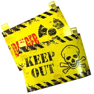 SINJAL DEKORATTIV GĦALL-BIEB - "DANGER" / "KEEP OUT" (12-il biċċa)