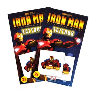 Marvel Tattoos 2 biċċiet - Mudell Iron Man (50 pcs)