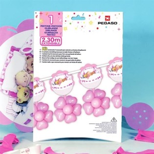 GIRLANDA TAL-BUZZIEQA KBAR 2.3 METRI - ROZA (3 pcs)