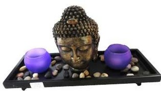 Statwa Dekorattiva ta' Buddha b'Detenturi tax-Xemgħat (pzc 1)
