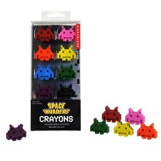 8 BIĊĊIET SPACE INVADERS CRAYONS TAL-VAX F'KAXXA (12-il kaxxa)