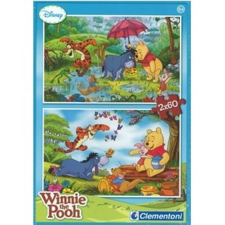 CLEMENTONI PUZZLE DISNEY WINNIE THE POOH 2 x 60 BIĊĊA (Pakk ta' 6)