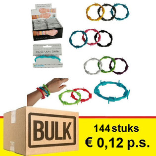 ***OFFERTA BULK*** BRAĊELLETTI TAL-FIL TAX-XEWK F'DISPLAY (144 pz.)