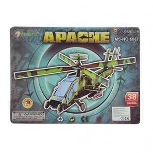 Puzzle 3D Kbir – Ħelikopter Apache (3 biċċiet)