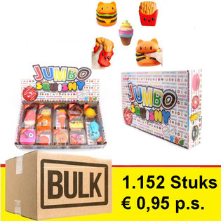 OFFERTA MEGA BULK - JUMBO SQUISNY f'DISPLAY (1,152 biċċa)