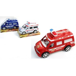 Vetturi tal-Pulizija u Ambulanza bi Frizzjoni fuq Blister (6 biċċiet)