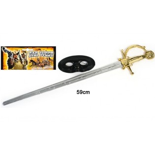 Sett Maskra u Xabla ta' Zorro - 59 cm (6 biċċiet)