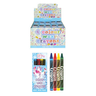 SETT TA' 4 CRAYONS TAL-UNICORN F'DISPLAY (120 sett)