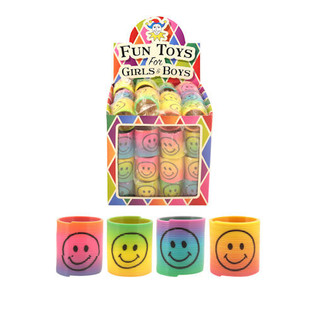 MINI SMILEY SPIRALS &Oslash;3.5 CM F'DISPLAY (60 biċċa)