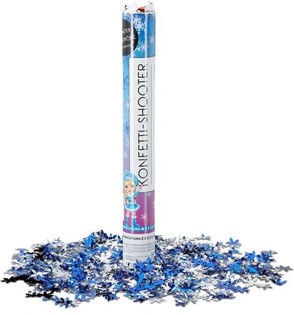 Kanun tal-konfetti - Snowflake - 40 cm - party shooter (10 biċċiet)