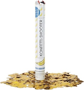 Kanon tal-konfetti Banana – Kulur: isfar - 40 cm - party popper (10 biċċa)