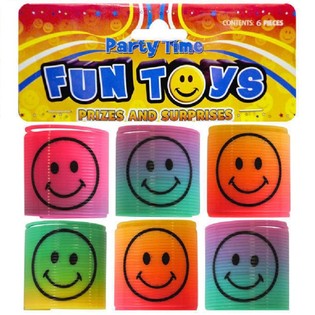 6 BIĊĊIET MINI SMILEY SPIRALS &Oslash;3.5 CM F'BORŻA (6 BOROŻ)