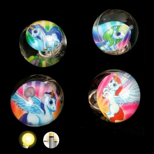 Blalen li Jeqqsu tal-Unicorn kbar bid-Dawl, 6,5 cm (12-il biċċa)